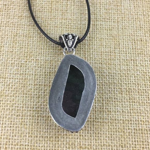 Ruby in Zoisite Stone Pendant Necklace - Picture 7 of 9